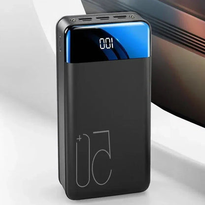 Powerbank 50000 mAh LED Display Zwart Snelladen Smartphone Tablet Reisbatterij Externe Accu