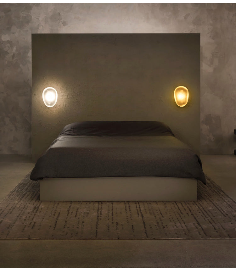 Moderne Glazen Wandlamp met Sfeervolle Ovale Kap – Stijlvolle Minimalistische Verlichting voor Hal Slaapkamer Woonkamer