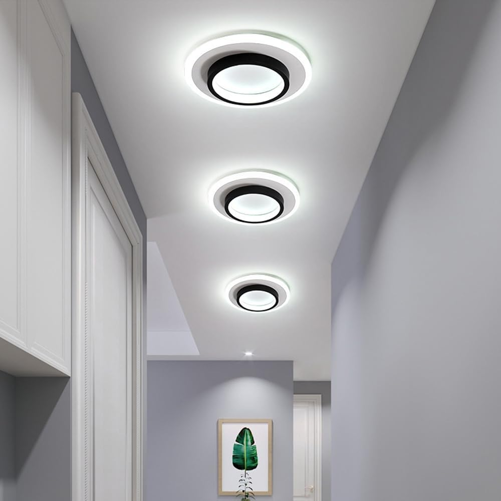 LED plafondlamp rond 10W 20W zwart wit slaapkamer hal woonkamer moderne plafondverlichting lage plafondlamp