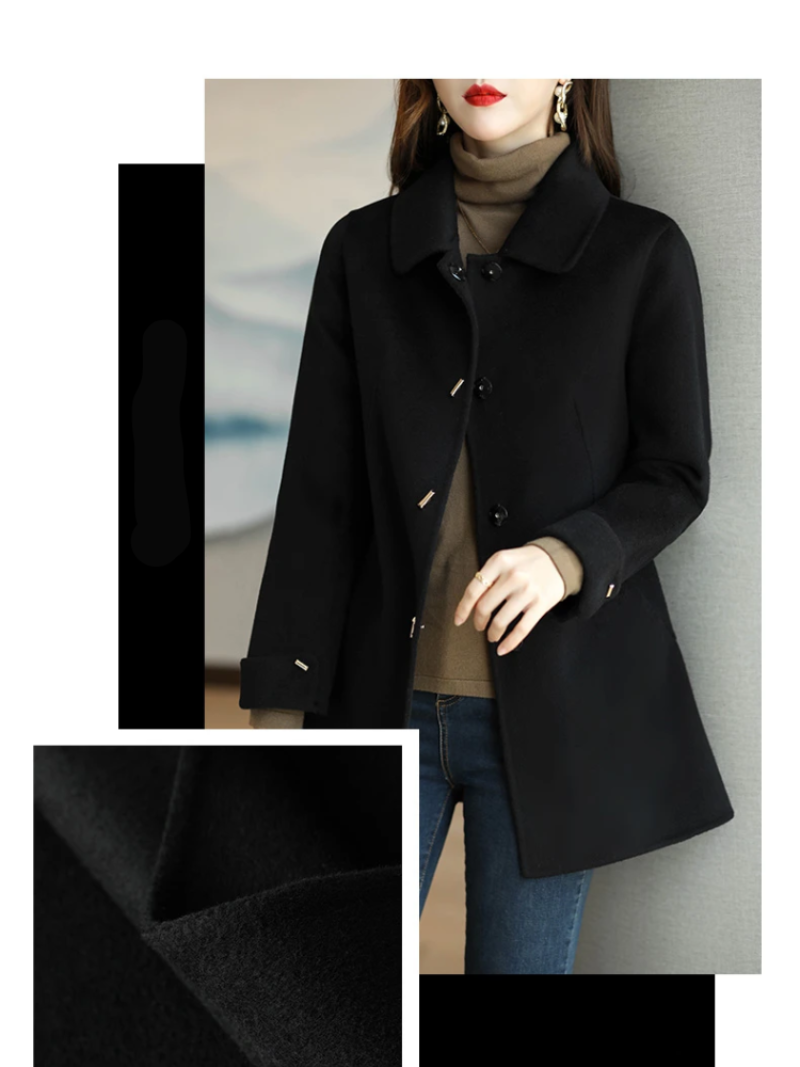 Dames Trenchcoat Klassiek Klein met Puntkraag voor Herfst en Winter