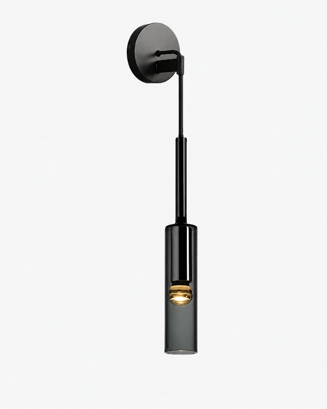 Gerookte Glazen Hanglamp met Minimalistische Metalen Structuur – Moderne Sfeerverlichting voor Eetkamer, Slaapkamer en Woonkamer