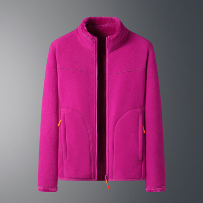 Fleece Vest Warm met Lange Mouwen en Ritszakken