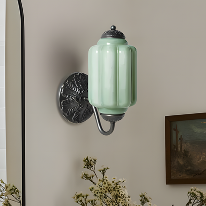 Vintage Wandlamp met Melkglas en Geolied Messing – Klassieke Retro Verlichting voor Hal, Slaapkamer, Woonkamer