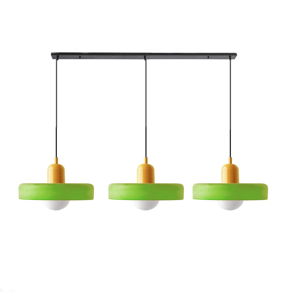 Luccon Triple Hanglamp Glas G9 Retro Kleuren Eettafel Woonkamer Design Verlichting Meerlamp