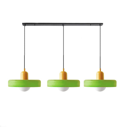 Luccon Triple Hanglamp Glas G9 Retro Kleuren Eettafel Woonkamer Design Verlichting Meerlamp