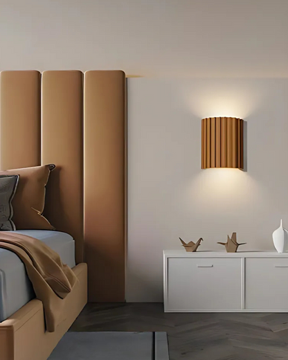 Wandlamp Ribbelstructuur Groen Met Tweezijdige Lichtbundel Voor Sfeervolle Ruimtes