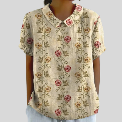 Dames Bloementop Comfortabel Elegant Model