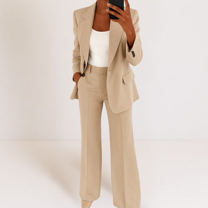 Dames Blazer Broek Set Tweedelig Kostuum