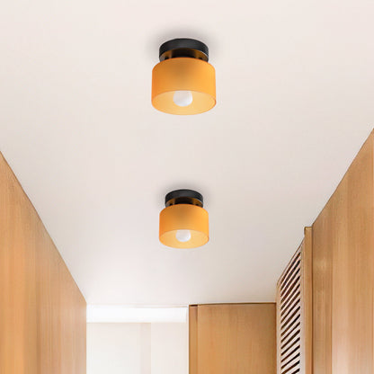 Plafondlamp Glas Retro E27/E26 Amber Keuken Hal Woonkamer Rond Design Sfeerverlichting Vintage Stijl