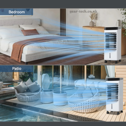 Draagbare Raambloze Aircooler met Afstandsbediening – 3-in-1 Luchtkoeler, Ventilator en Bevochtigingsfunctie voor Thuis en Kantoor