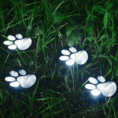 Solar Tuinverlichting Pootafdruk Vormgegeven LED Warm Wit Decoratief Padlicht voor Buiten