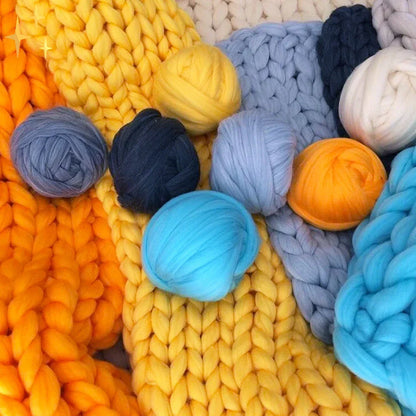 Extreem Dik Handbreigaren XL 1000g Chunky Wolgaren voor Warme Plaids, Dekens en Kussens