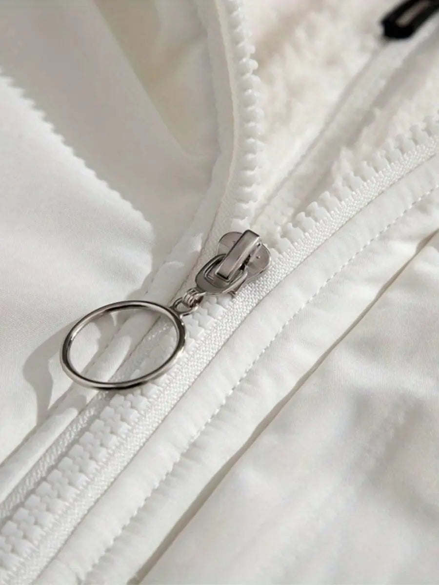 Dunne Warme Vrouwenjas met Rits Waterproof