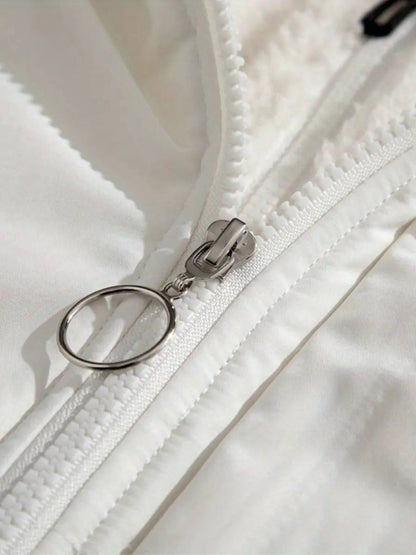 Dunne Warme Vrouwenjas met Rits Waterproof