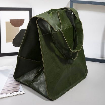 Dames Schoudertas Groot Faux Leer Vintage Look