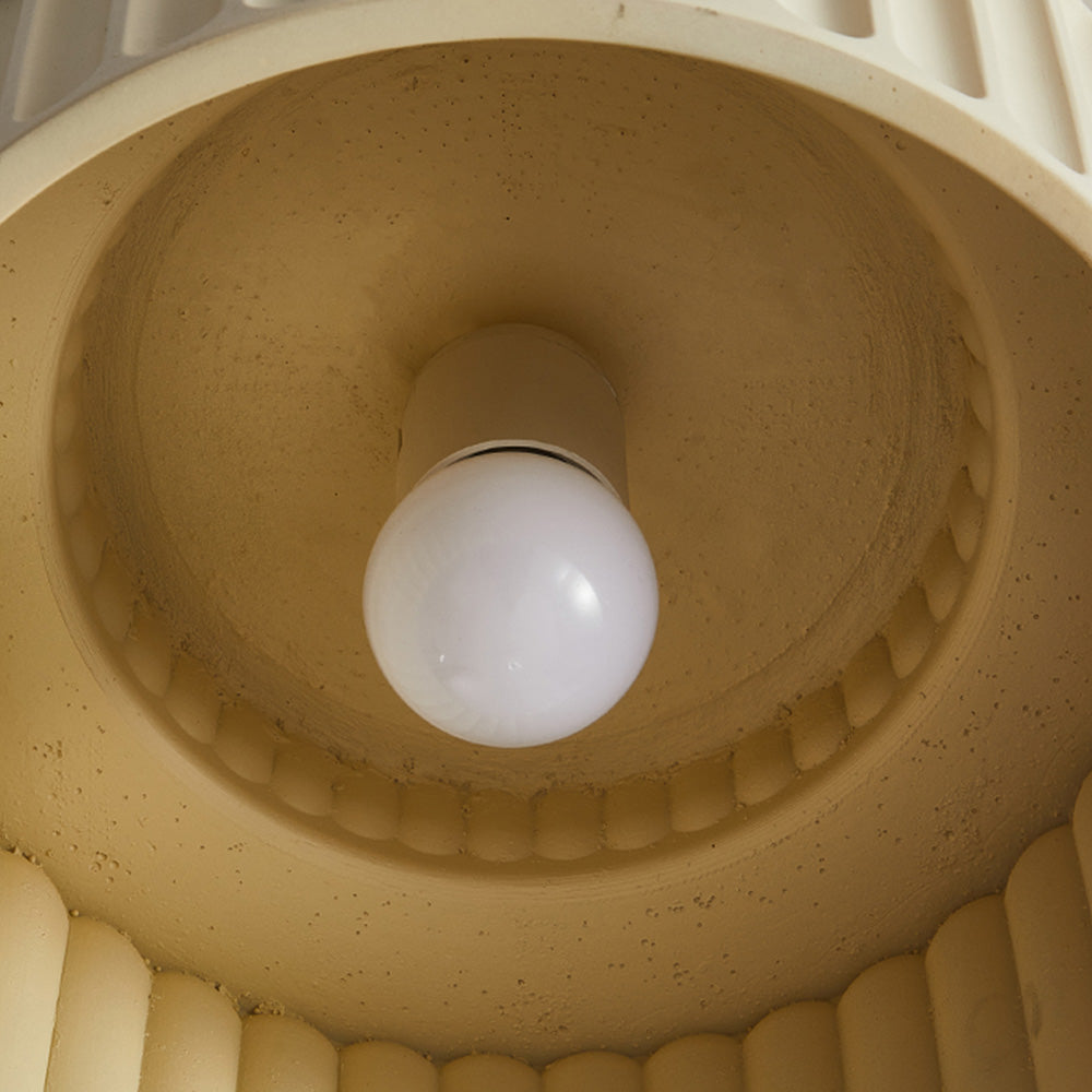 Plafondlamp Geribbeld Resin E27 Wit Compact Modern Interieur Woonkamer Keuken Slaapkamer Retro Design Plafonnière