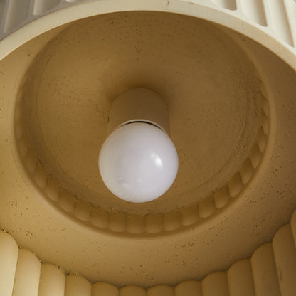 Plafondlamp Geribbeld Resin E27 Wit Compact Modern Interieur Woonkamer Keuken Slaapkamer Retro Design Plafonnière