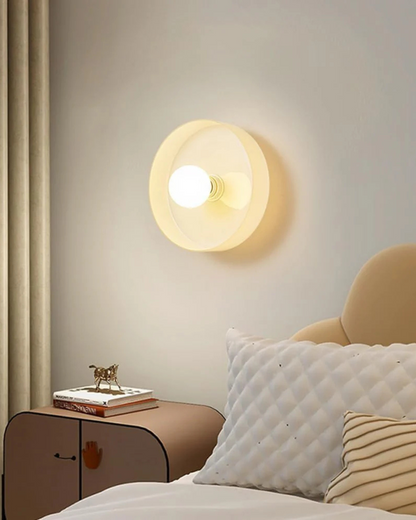 Moderne ronde plafondlamp van glas en ijzer – minimalistische designlamp voor woonkamer en slaapkamer met warme lichtkleur