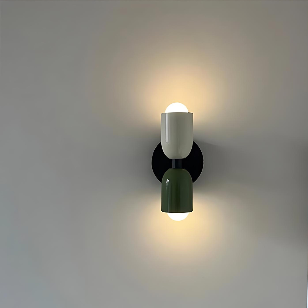 Wandlamp Crème Warm Wit Metaal IJzer E27 12cm LED 2 Lichts Slaapkamer Hal Woonkamer
