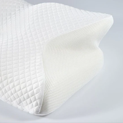 Ergonomisch Nekkussen met Geheugenschuim voor Rug- en Zijslapers Wit Ademend Traagschuim Hoofdkussen