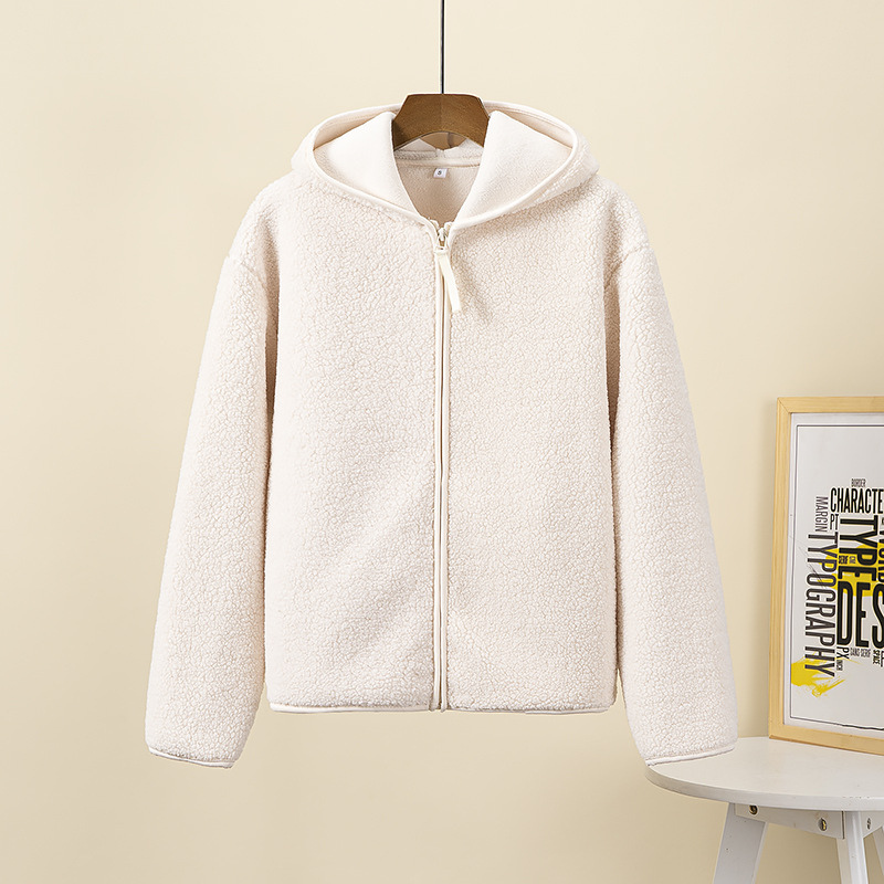 Vrouwelijke Fleece Vest met Capuchon Zacht Sherpa Jasje