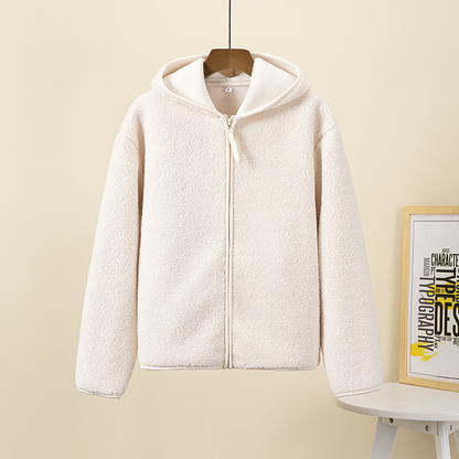 Vrouwelijke Fleece Vest met Capuchon Zacht Sherpa Jasje