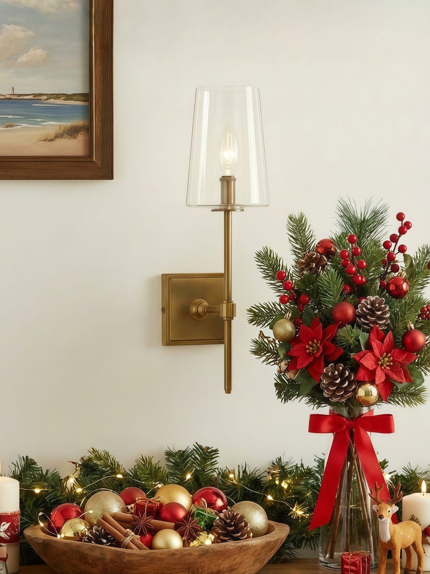 Glazen Wandlamp met Helder Glas – Enkelvoudige tot Drievoudige Configuratie – Elegante Badkamerverlichting