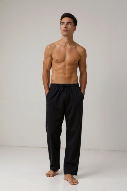 Heren Joggingbroek Wit Knoopsluiting Elastisch