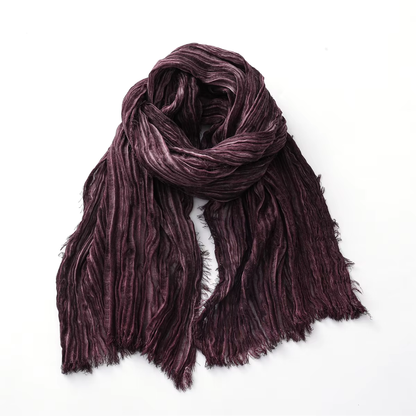 Katoenen Sjaal met Textuur - Linnen Look