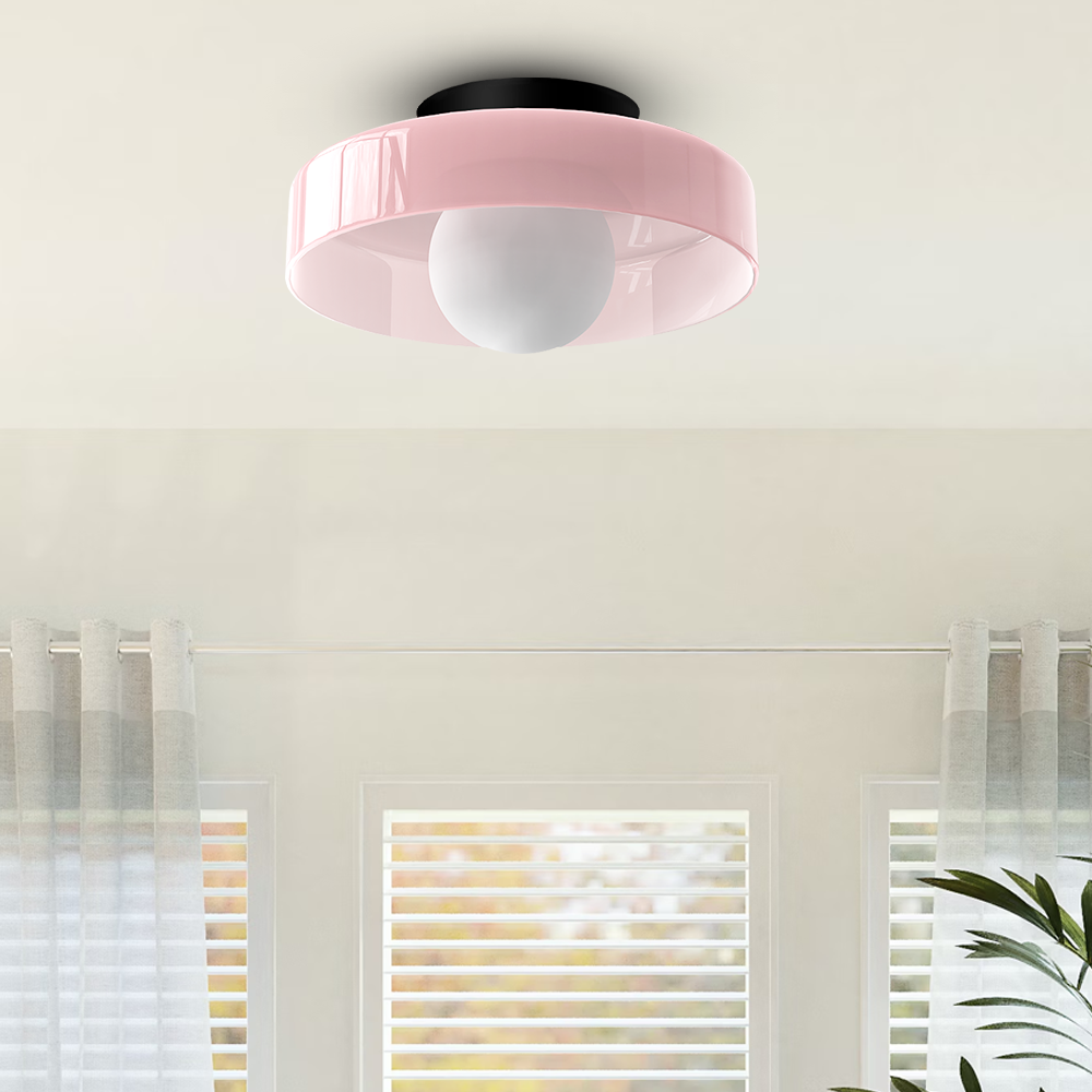 Mulon Plafondlamp en Wandlamp Glas G9 Amber Woonkamer Slaapkamer Design Verlichting Modern Rond