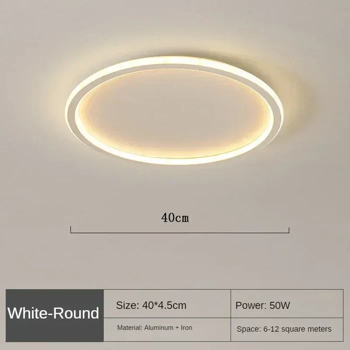 Ronde Plafondlamp Scandinavisch Design Goud Zwart Wit 20-50cm LED Dimbaar Metaal Glas Woonkamer Slaapkamer Eetkamer