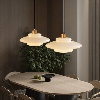 Hanglamp Glas E27 Goud Rond Woonkamer Eettafel Keuken Organisch Design Sfeerverlichting Modern Interieur