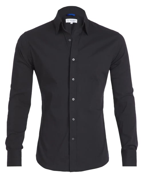 Heren Overhemd Slim Fit Stretch met Ritssluiting