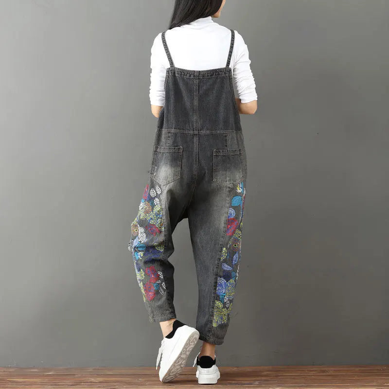 Vrouwelijke Jumpsuit Retro Denim Stijl