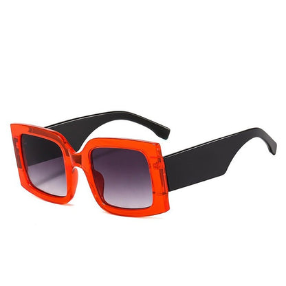 Dames Zonnebril Grote Glazen Kleurrijk Frame Trendy Model