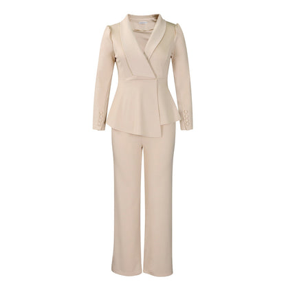 Dames Blazer Set Tweedelig Zakelijke Pantalon Suit