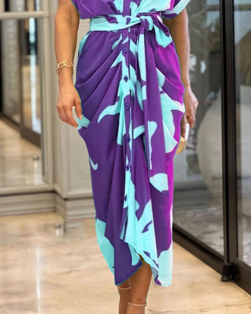 Midi Jurk Abito Elegante voor Vrouw
