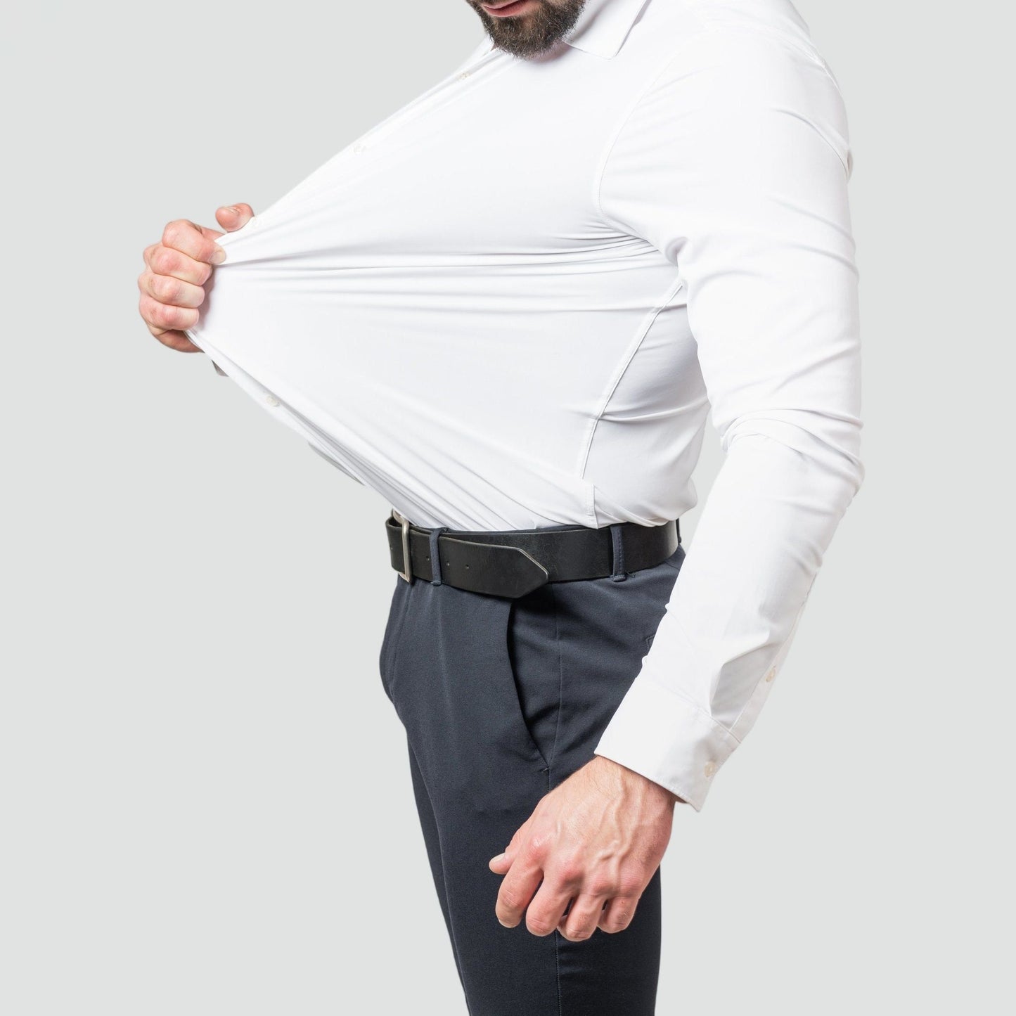 Heren Overhemd Wit Stretch Streekvrij Formal