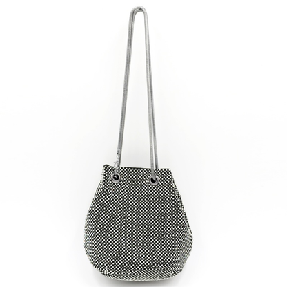 Dames Avondtas Goudkleurig met Glitter en Kristallen