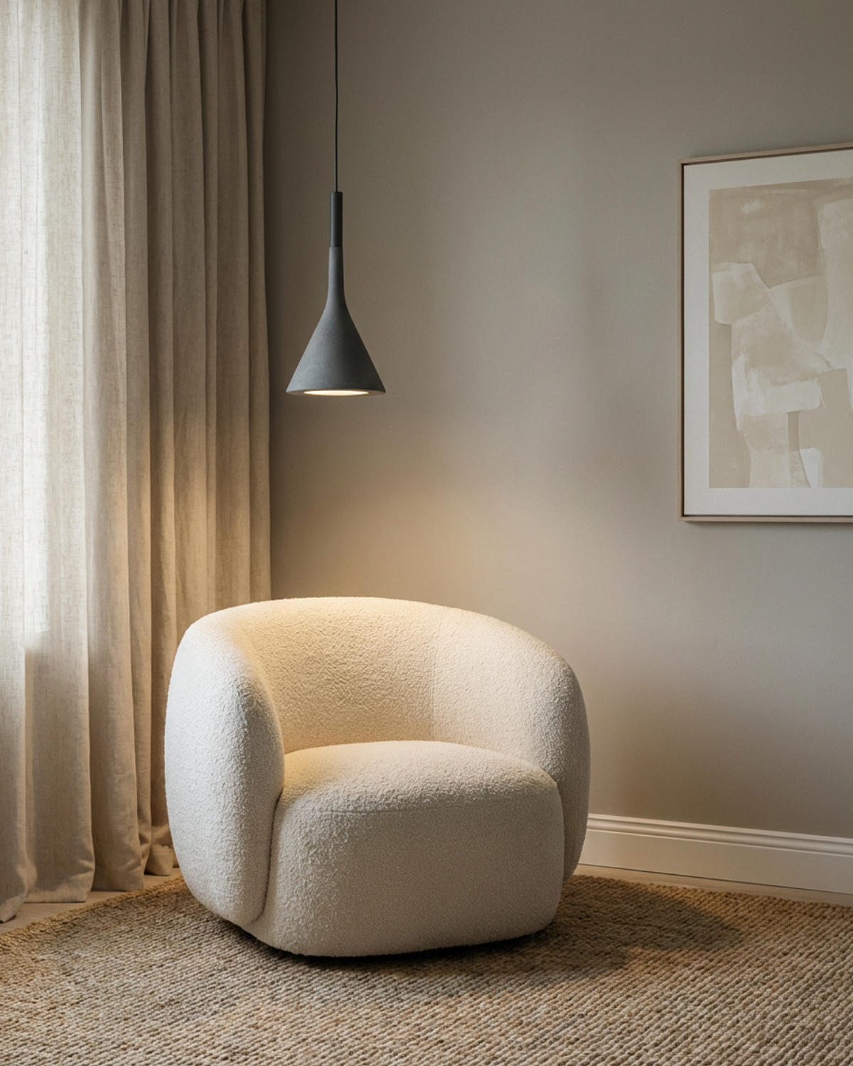 Conische Hanglamp met Gericht Licht – Strak Design voor Tafel- en Accentverlichting