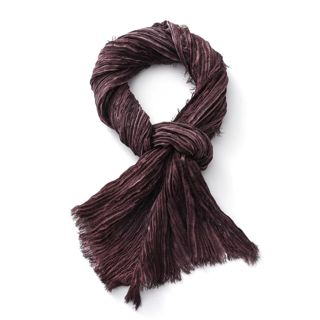 Katoenen Sjaal met Textuur - Linnen Look