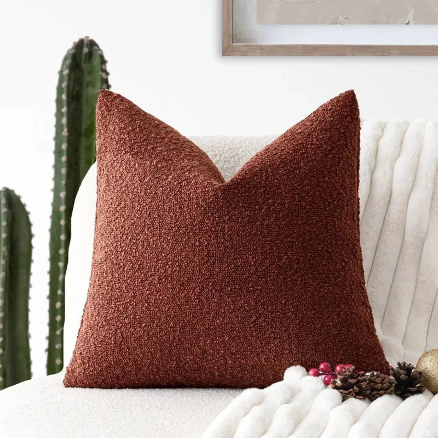 Kussenhoes Bouclé Luxe 45x45 Zacht Minimalistisch Design