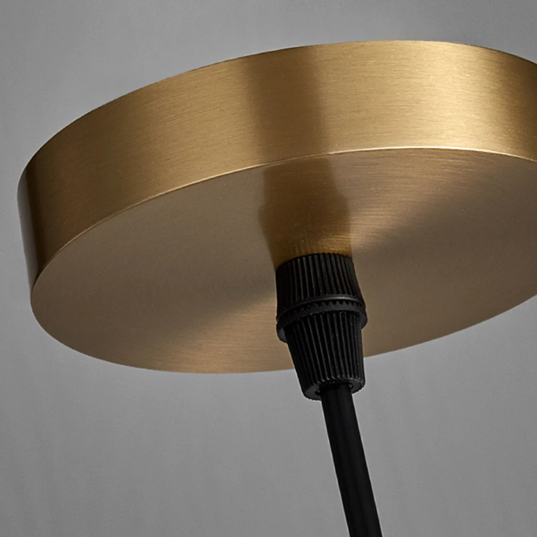 Hanglamp Glas Geribbeld Messing Gelaagd Woonkamer Eettafel Sfeerverlichting Vintage Design