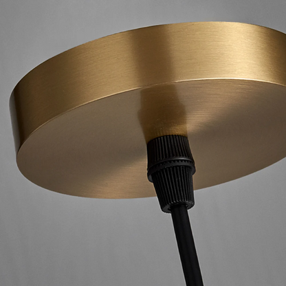Hanglamp Glas Geribbeld Messing Gelaagd Woonkamer Eettafel Sfeerverlichting Vintage Design