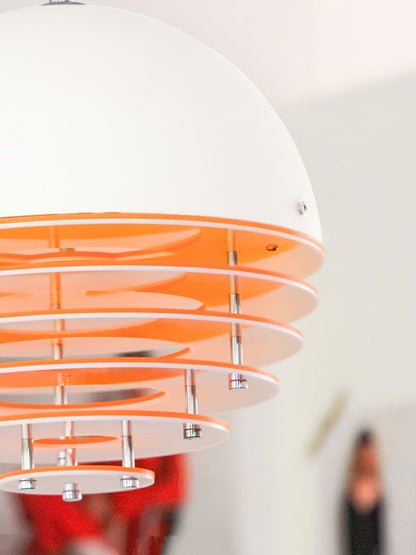 Stijlvolle Hanglamp Bauhaus Design Oranje-Wit Sfeerverlichting voor Moderne Interieurs