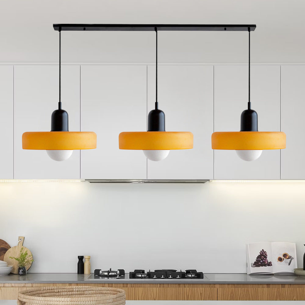 Luccon Triple Hanglamp Glas G9 Retro Kleuren Eettafel Woonkamer Design Verlichting Meerlamp