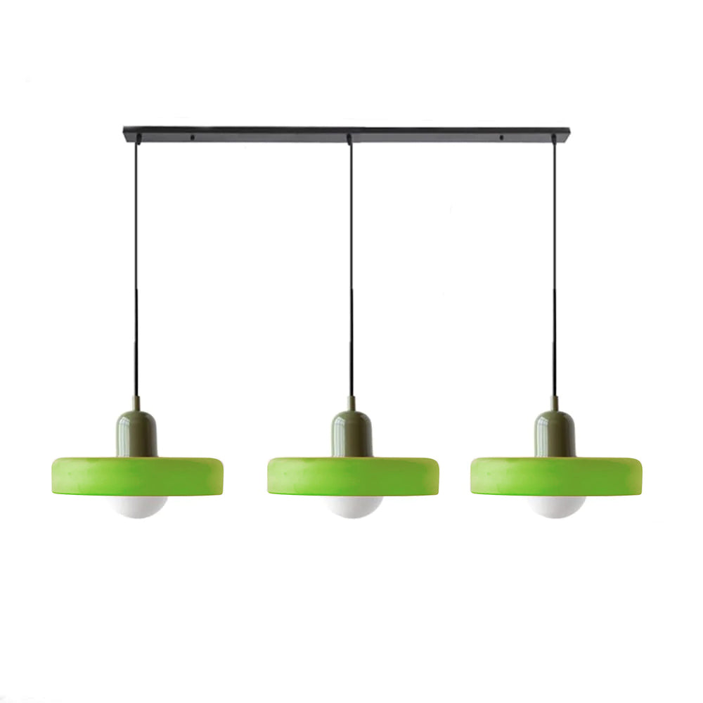 Luccon Triple Hanglamp Glas G9 Retro Kleuren Eettafel Woonkamer Design Verlichting Meerlamp