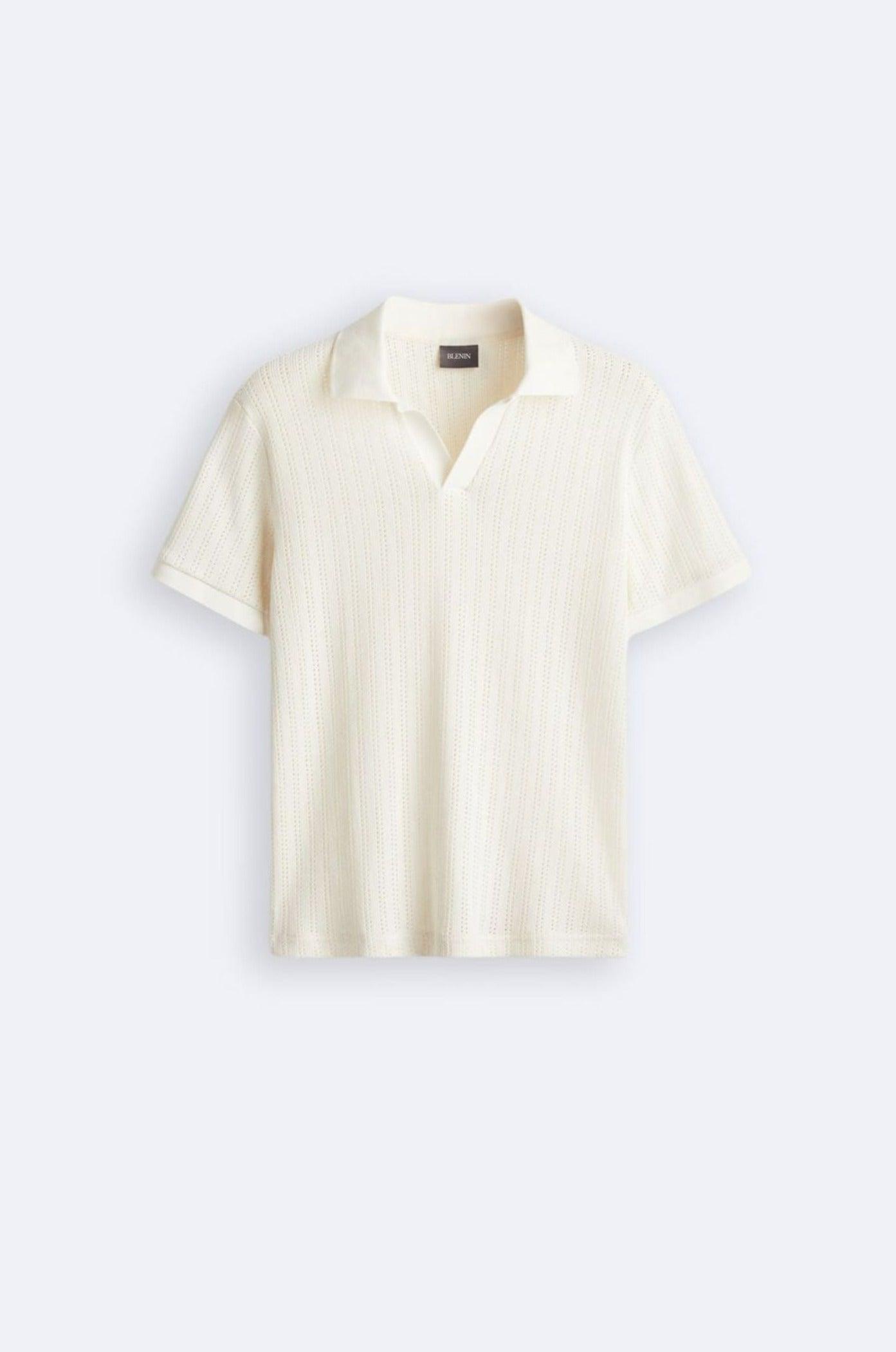 Klassiek Gebreid Poloshirt Elegante Stijl - StudioMarella