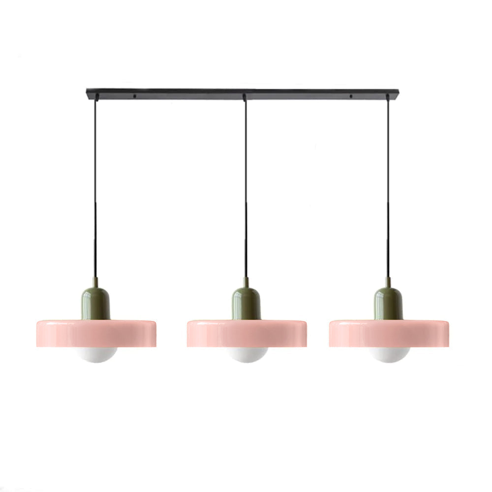 Luccon Triple Hanglamp Glas G9 Retro Kleuren Eettafel Woonkamer Design Verlichting Meerlamp