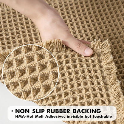 Badmat Wafelstructuur Absorberend Antislip Beige Badkamer Douchemat Sneldrogend Zacht Vloermat Spa Stijl